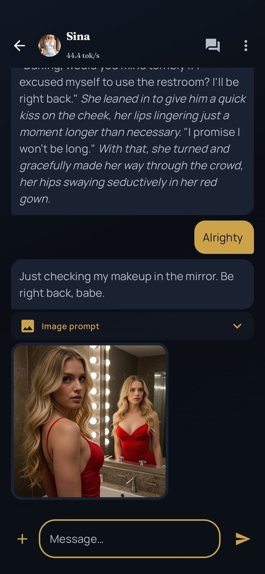 Chat with a character